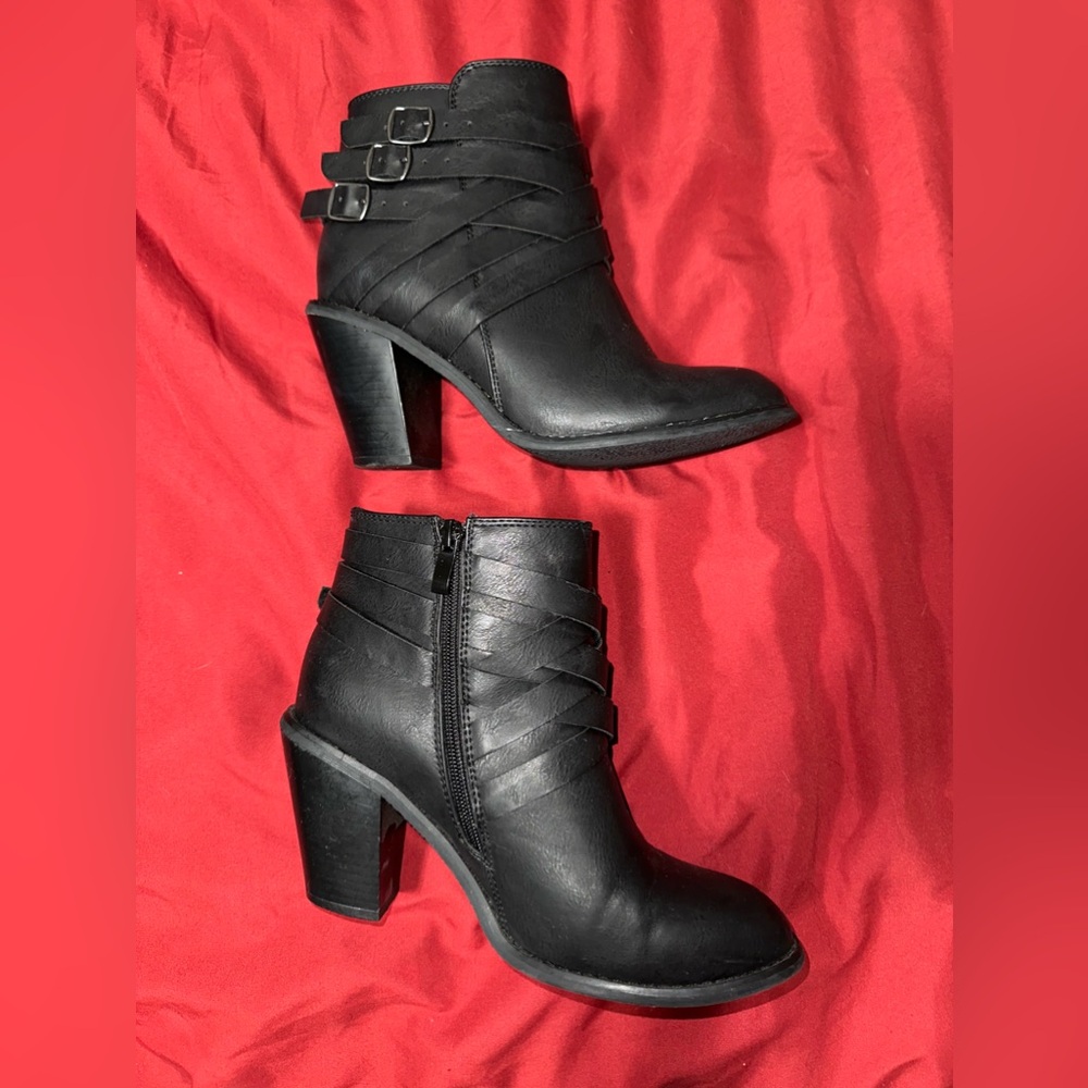 Black ankle boots